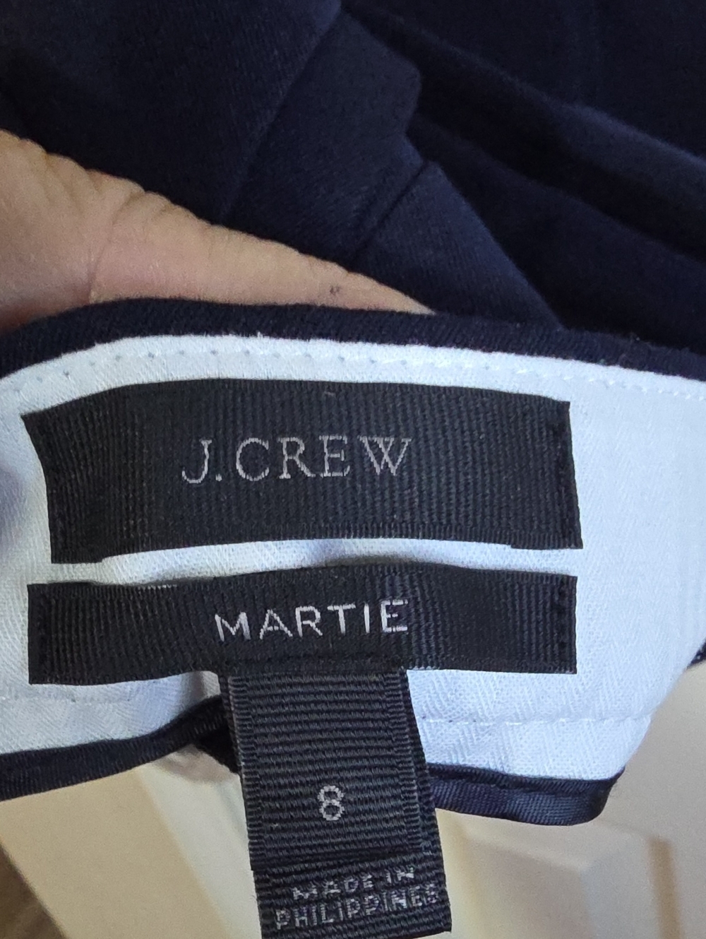 J. Crew Navy Women's Tailored Dress Pants, Side Zipper. Had Dry Cleaned. - Picture 7 of 11